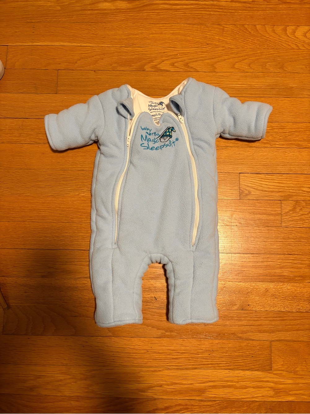 Halo Light Blue Fleece Sleepsuit with Dual Zippers